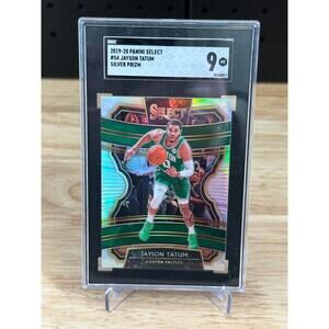 2019-20 Panini Select Jayson Tatum Silver Prizm SGC 9